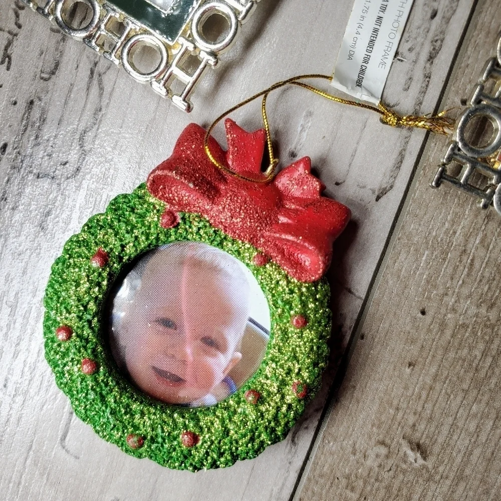 NWT Hobby Lobby Photo Frame Christmas Tree Ornament Bundle 3pc